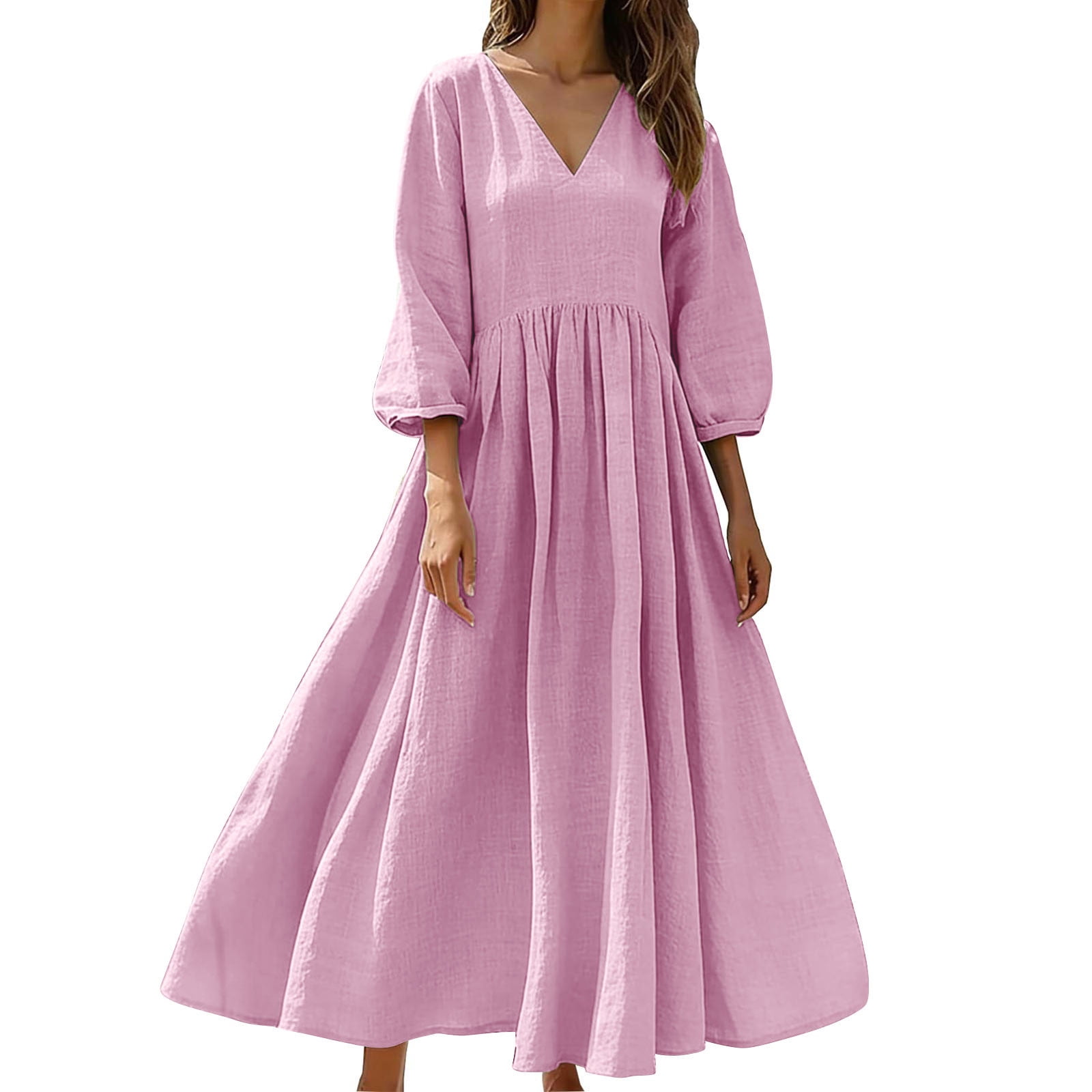 pink flowy beach dress Pink Maxi Dress for Women