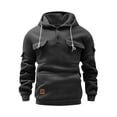 thumbnail image 1 of MaFYtyTPR Sweatshirts for Men and Women Unisex Solid Color Long Sleeve Hooded Multiple Pockets Sweatshirts Tops Dark Gray XL, 1 of 5