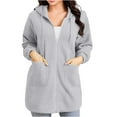 thumbnail image 1 of MaFYtyTPR Sweatshirts for Women Fashion Fall Winter Zip Up Hoodie Solid Color Long Sleeve Outwear Tops with Pocket, 1 of 5