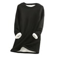 thumbnail image 1 of MaFYtyTPR Winter Warm Tops for Women Women's Thick Fleece Sweatshirt Velvet Warm Long Sleeve Buttom Top, 1 of 4