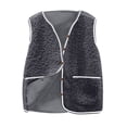 thumbnail image 1 of MaFYtyTPR Women's Fleece Vest Coat Winter Fashion Short Style Sleeveless Button Solid Warm Waistcoat Outwear Tops Gray M, 1 of 5