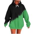 thumbnail image 1 of MaFYtyTPR Women's Casual Hoodies Fashion Casual Ladies Gradient Color Long Sleeve Loose Pullover Green XL, 1 of 5