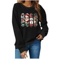 thumbnail image 1 of MaFYtyTPR Women's Christmas Printed Sweatshirts Fashion Printing Long Sleeve Round Neck Loose Blouse Pullover Sweatshirt Tops Black M, 1 of 5