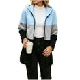 thumbnail image 1 of MaFYtyTPR Women's Color Block Hoodies Zip Up Long Sleeve Hooded Sweatshirts Loose Fit Casual Coat with Pockets, 1 of 6