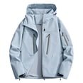 thumbnail image 1 of MaFYtyTPR Women's Jacket Lightweight Spring And Fall Thin Solid Waterproof And Windproof Workwear Jacket for Women Sky Blue L, 1 of 4