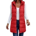 thumbnail image 1 of MaFYtyTPR Women's Long Puffer Vest Hooded Quilted Zip Up Sleeveless Jacket with Pockets Winter Lightweight Padded Warm Waistcoats, 1 of 6