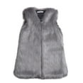 thumbnail image 1 of MaFYtyTPR Women's Mid-length Warm Sleeveless Jacket Fashion Women's Solid Color Jacket Faux Thermal Sleeveless Top Jacket Gray XXL, 1 of 5