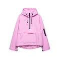 thumbnail image 1 of MaFYtyTPR Women's Windproof Jacket Three-Proof Fabric Multi-Color Pocket Jacket Long-Sleeved Hooded Casual Windbreak Coat Pink XL, 1 of 4
