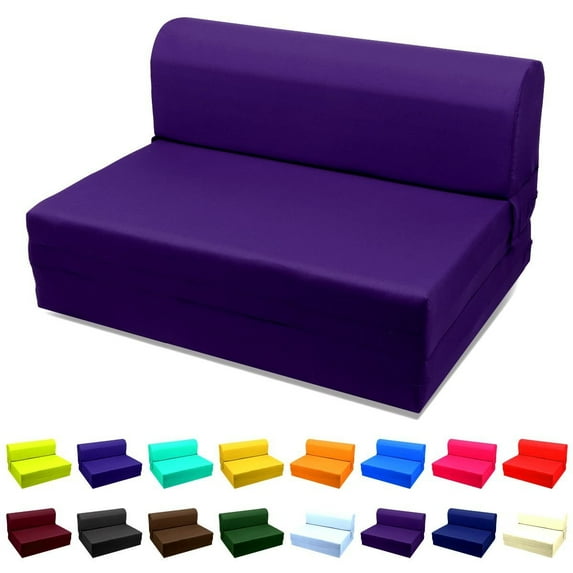 MaGshion Sleeper Chair Folding Foam Bed Sized Single Size 5x23x70 Inch Purple