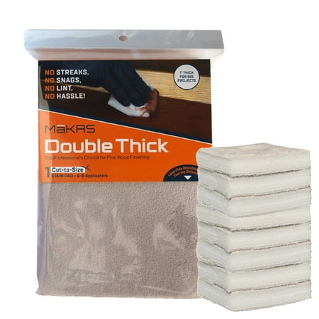 MaKRS Double Thick Stain Pad: Wood Stain Applicator - No Snags, Streaks or Lint