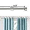 thumbnail image 1 of MaKefeile Classic 48-144 Inch Silver Curtain Rods Heavy duty Single Curtain Rod for Windows,1 Inch Diameter, 1 of 8