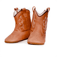 thumbnail image 1 of MaMTaKoN Real Leather Soft Sole Cowboy Boots for Baby Infant Toddler Boys/Girls, 1 of 5