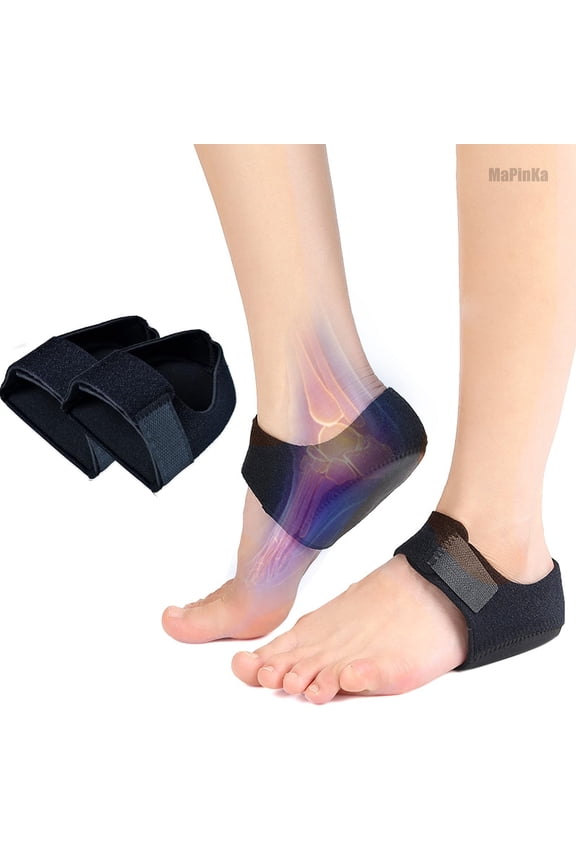 2 PCS Heel Protectors - Heel Pads for Heel Pain from Plantar Fasciitis, Heel Spur, Tendinitis & Cracked Heels - Soft Gel Cushion for Maximum Support & Shock Absorption