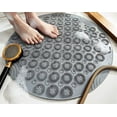 thumbnail image 1 of MaPinKa Non Slip Round Shower Mat with Suction Cups and Drain Holes - PVC Bathtub Mat, Machine Washable for Bathroom Bathtub Swimming Pool Grey, 1 of 1