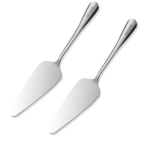 MaPinKa Stainless Steel Cake Server and Pie Servers Set of 2 - Perfect for Celebrations, Parties, Weddings, and Home - Stainless Steel Dessert Pastry Pie Cake Servers for Celebration Party, Silver