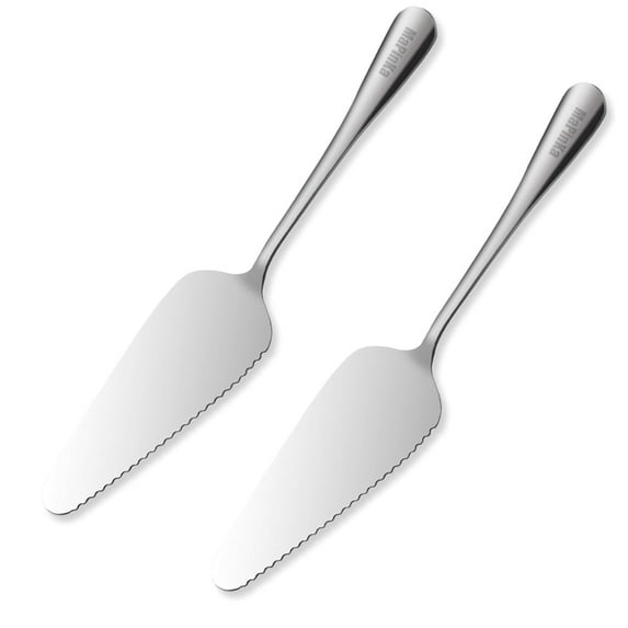 MaPinKa Stainless Steel Cake Server and Pie Servers Set of 2 - Perfect for Celebrations, Parties, Weddings, and Home - Stainless Steel Dessert Pastry Pie Cake Servers for Celebration Party, Silver
