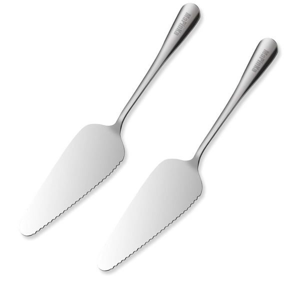 MaPinKa Stainless Steel Cake Server and Pie Servers Set of 2 - Perfect for Celebrations, Parties, Weddings, and Home - Stainless Steel Dessert Pastry Pie Cake Servers for Celebration Party, Silver