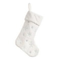 thumbnail image 1 of MaRainbow White Plush Christmas Stocking, with Snowflake Embroidery 19.3", 1 of 7