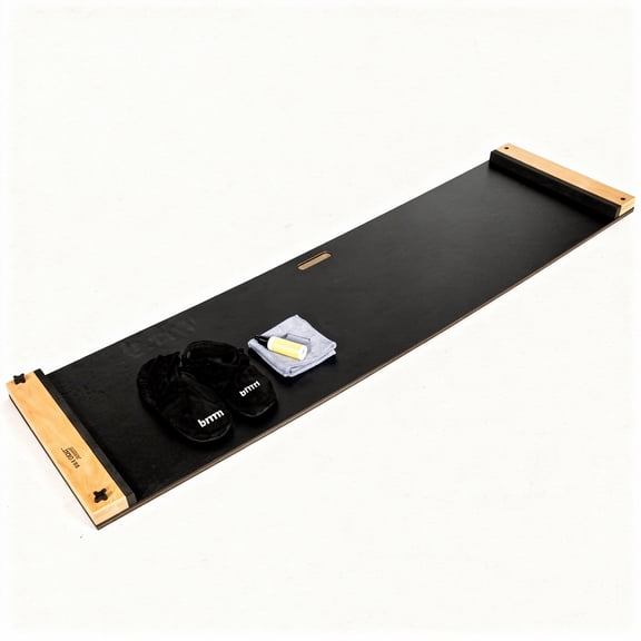 MaXXSlide Adjustable Slide Board Lateral Training Board for Hockey, Speed Training, Home Gym Conditioning (Includes Booties)