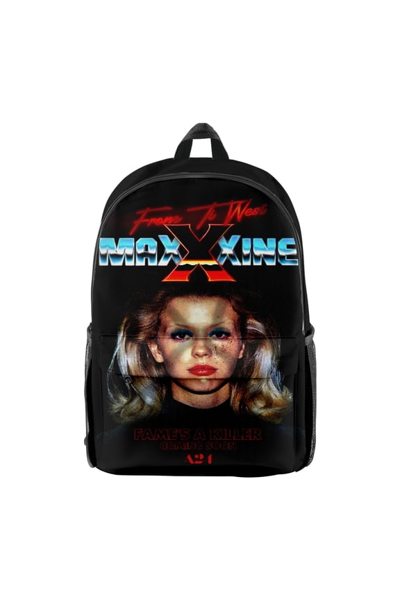 MaXXXine Movie Backpack Cosplay 3D Daypack Hip Hop Travel Bag Fashion Zipper Pack