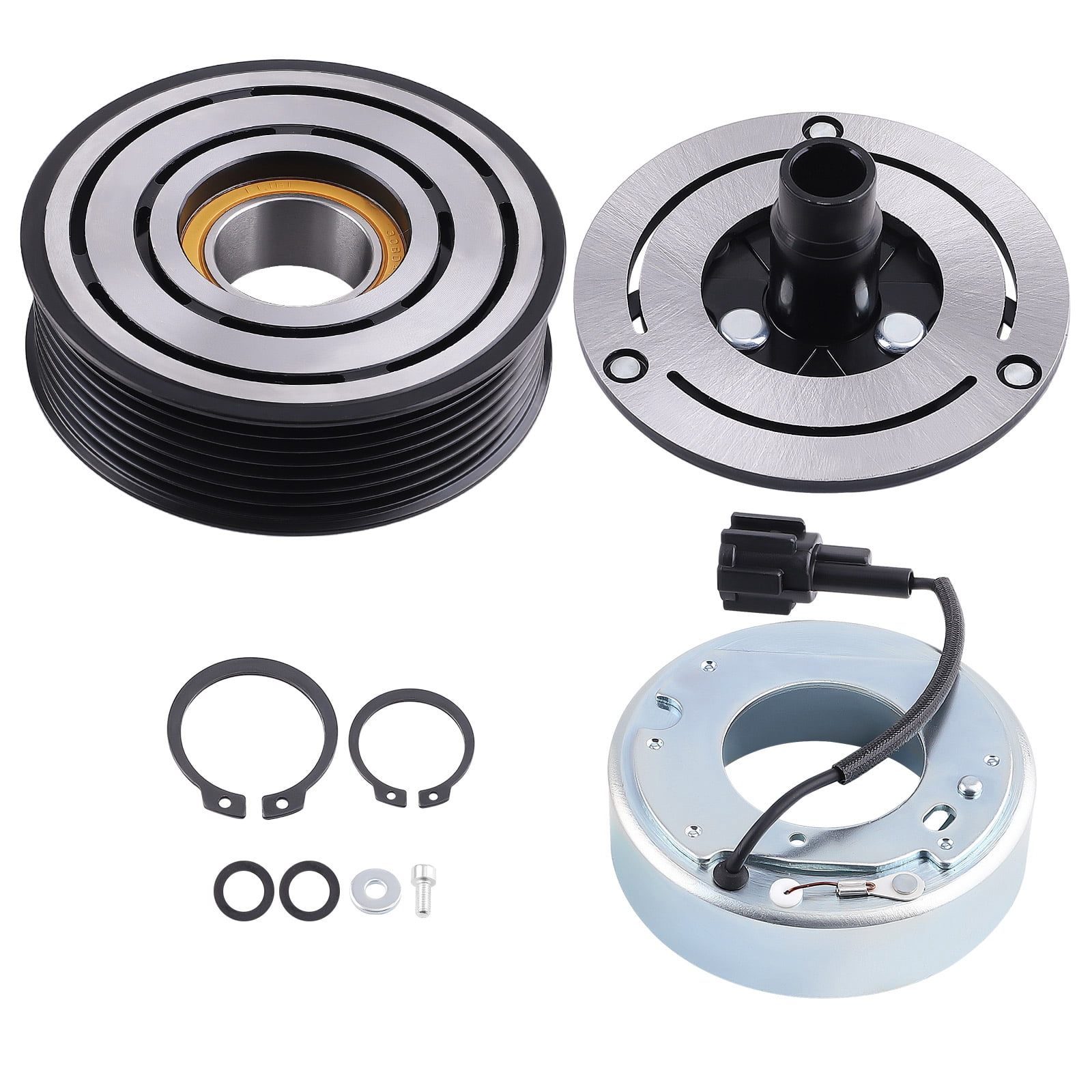 MaXpeedingrods AC Compressor Clutch Kit Pulley Bearing Coil for Nissan ...