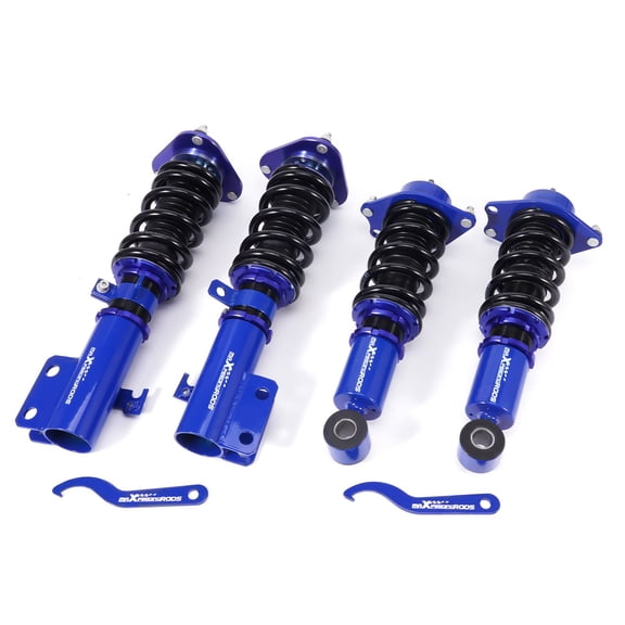 MaXpeedingrods Adjustable Coilover Strut Kit for Toyota Corolla 2003-2008 E120 E130 & Matrix, Twin-Tube Suspension, 1-3" Lowering, Gold Body Black Spring, SKU 12366733