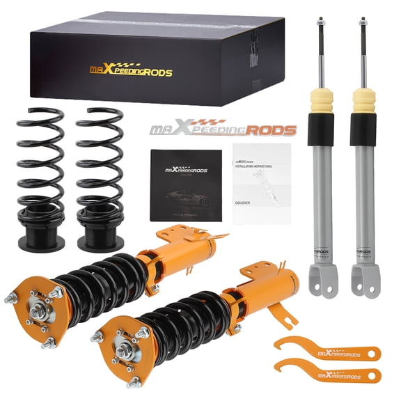 MaXpeedingrods Coilovers for Nissan Altima 2002-2006, for Nissan Maxima 2004-2008, Height Adjustable Coilovers Suspension Kit, Preset Damping Lowering Kit 1-3" Gold