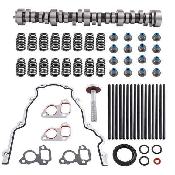 MaXpeedingrods Sloppy Stage 2 Camshaft Kit .585/.585 Fit for GM Chevy LS 4.8L 5.3L 6.0L 6.2L Engines 1997-2007 E1840P(Camshaft, Springs, Pushrods, Gaskets)