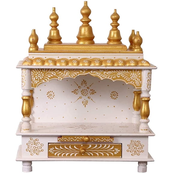 Maa Chandi Wooden Temple/Pooja Mandir/Mandapam/Home Temple/Wooden Temple/Home Temple/Pooja Mandir/Temple for Home/Office Temple/Navratre/Diwali Festive Season Gifts and puja