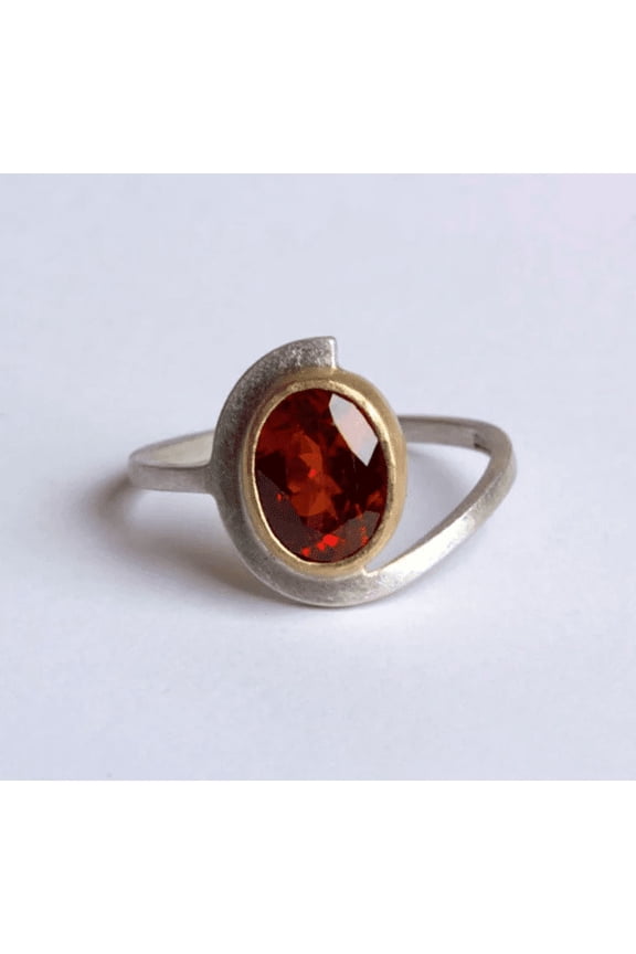 Certified Natural hessonite By Pass Band Oval garnet Ring 9x11 mm 5.50 Ct. All Stone Weight Available Birthstone Astrological Ring,Anniversary Gifts, Ring For Unisex