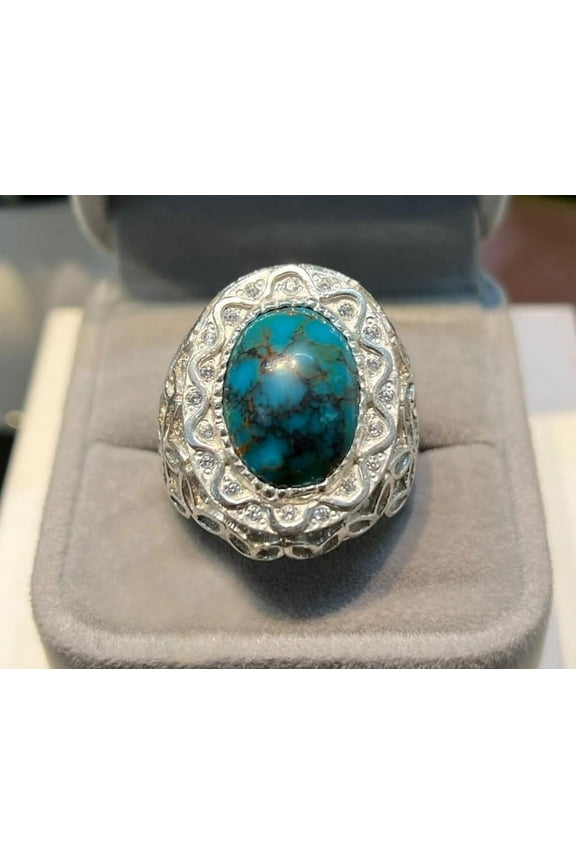 Natural Turquoise Stone ring Feroza ring for men High quality robin Blue Old Feroza ring Sky Blue gemstone rings Shia rings Turquoise Gemstones
