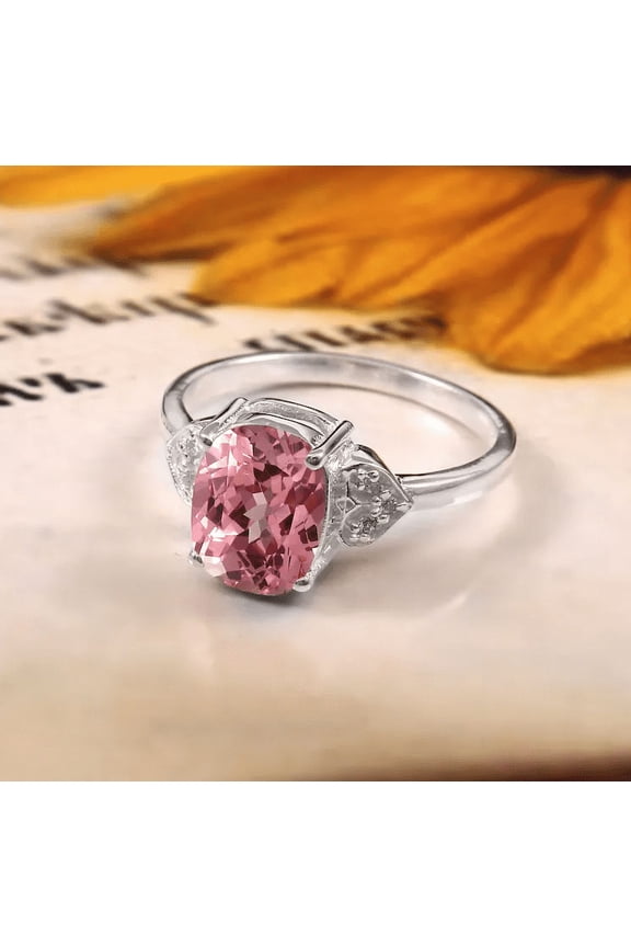 Natural padparadscha sapphire Ring 925 Sterling Silver Ring 4.50 Ct. AAA+ Quality Pink Sapphire Ring Handmade Ring for women