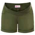 thumbnail image 1 of Maacie Women Maternity Casual Low-Rise Shorts Elastic Waist Short Pants, 1 of 10