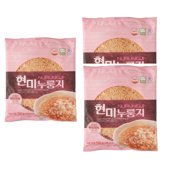 Maadan Brown Rice Nurungji (Double-Baked Brown Rice Crisps) 150gx3Packs