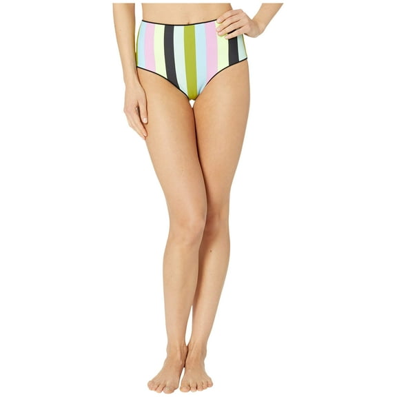 Maaji Women's Standard Darling Reversible High Waist Cheeky Cut Bikini Bottom Swimsuit, Artemis Black Rib, Small