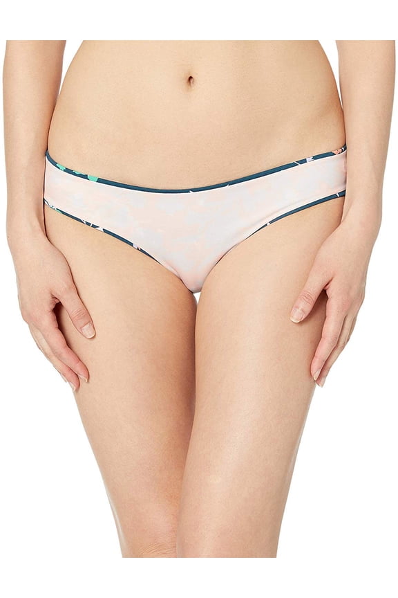 Women's Standard Sublime Reversible Signature Cut Bikini Bottom Swimsuit, Song of Pilots Green Flower/geo Floral, Medium