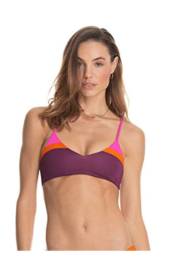 Women's Standard Vintage Grape Rocks Bikini Classic Bralette, Purple, Small