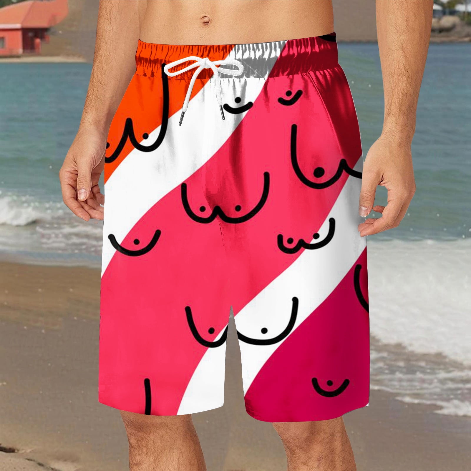 Maamgic Shorts Mens Swim Bathing Boys Hawaiian Shorts Pants Harbor