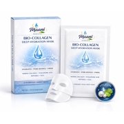Maani Essence Bio-Collagen Hydrogel Face Mask with Marine Collagen, Hyaluronic Acid, Peptides & Cica, Hydrating Sheet Facial Mask for Soft & Smooth Skin, 4 Count