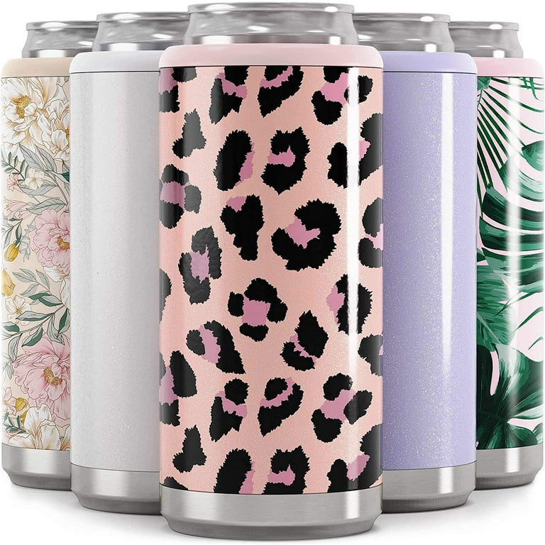 Skinny Can Cooler [ 2 Pack ] Slim Can Cooler for Slim Beer & Hard Seltzer,  Skinny Beer Cans Coolie Skinny Insulators, Claw Can Cooler Sleeve Pets