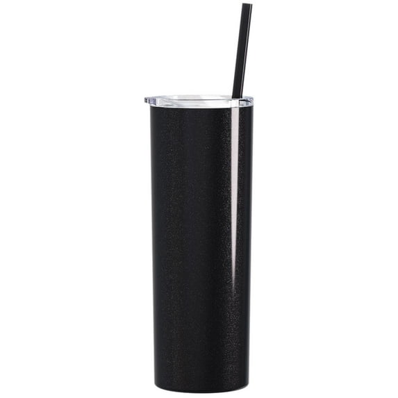 Maars Skinny Steel 20oz Black Glitter