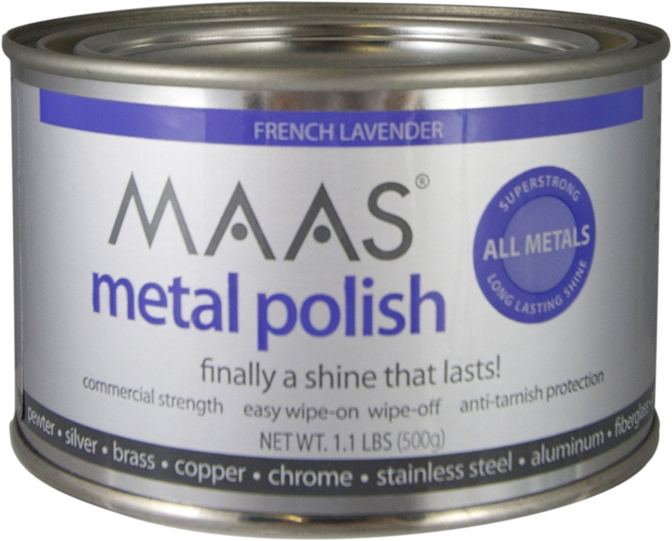  MAAS Metal Polish 1.1 Pound Can - Clean Shine and Polish Safe  Protective Prevent Tarnish : Health & Household