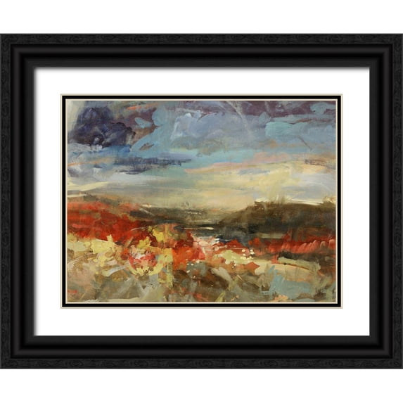 Maas, Jodi 14x12 Black Ornate Wood Framed with Double Matting Museum Art Print Titled - Landscape Study