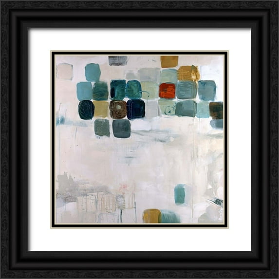 Maas, Jodi 15x15 Black Ornate Wood Framed with Double Matting Museum Art Print Titled - Patio Mosaic