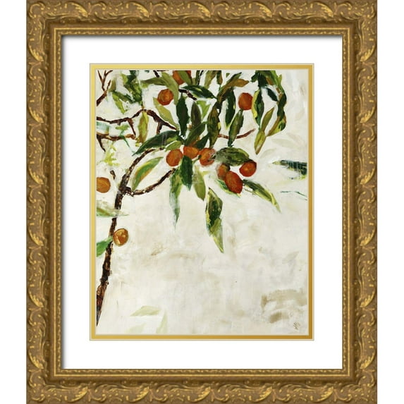 Maas, Jodi 20x24 Gold Ornate Wood Framed with Double Matting Museum Art Print Titled - Kumquat Tree