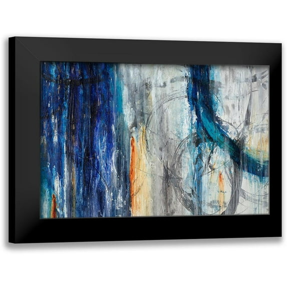 Maas, Jodi 24x17 Black Modern Framed Museum Art Print Titled - Barbados Blue