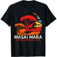 thumbnail image 1 of Maasai Mara Africa Safari Animals Kenya Serengeti Travel T-Shirt, 1 of 3