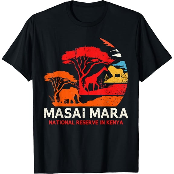 Maasai Mara Africa Safari Animals Kenya Serengeti Travel T-Shirt
