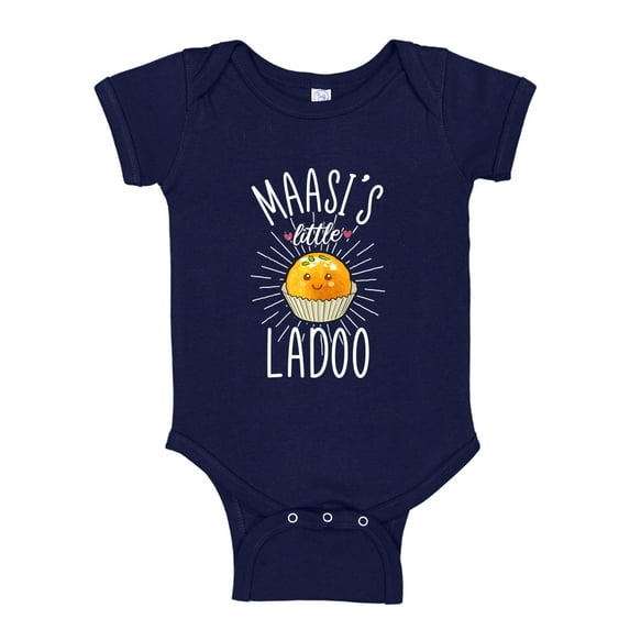 Maasi's Little Ladoo Baby Bodysuit One Piece 12 mo Navy Blue