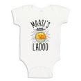 thumbnail image 1 of Maasi's Little Ladoo Baby Bodysuit One Piece NB White, 1 of 3